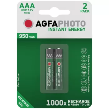   AgfaPhoto Akkumulátor R2U Mikro 950mAh B2, AAA, HR03, R2U, 1,2V, 0 - 45°C 950mAh