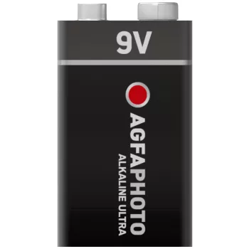   AgfaPhoto Ultra Alkáli 9V Elem B1, 9V, 6LR6, MN1604, K9V, 6LR61/9V, 6AM-6, 4022, E-Bl, 9V, -15°C to 55°C