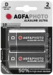 AgfaPhoto Ultra Alkáli Góliát Elem D B2, D, LR20, MN1300, KD, LR20/XL, AM1, 4020, Mono, AM1, 1,5V, -15°C to 55°C