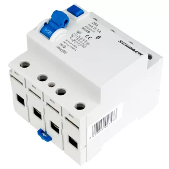   SCHRACK - Hibaáram kapcsoló AMPARO 10kA 25A, 4 pólusú, 100mA, AC - AR002110--