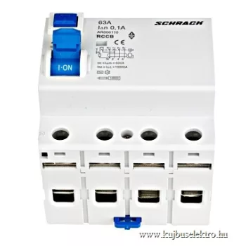   SCHRACK - Hibaáram kapcsoló AMPARO 10kA 40A, 4 pólusú, 30mA, AC - AR004103--