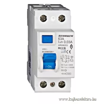   SCHRACK - Hibaáram kapcsoló AMPARO 10kA 40A, 2 pólusú, 30mA, AC - AR004203--