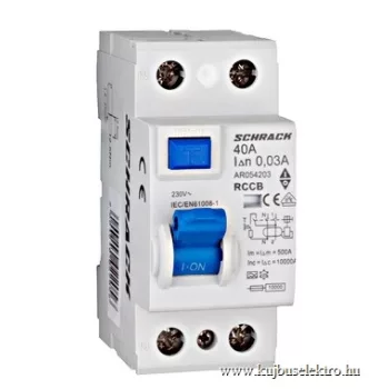   SCHRACK - Hibaáram kapcsoló AMPARO 10kA 40A, 2 pólusú, 30mA, A - AR054203--