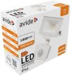 Avide LED Opál Reflektor Slim SMD 10W NW 4000K Mozgásérzékelős PIR Fehér