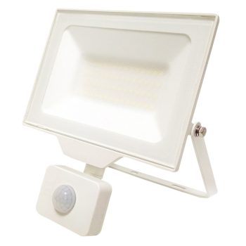   Avide LED Opál Reflektor Slim SMD 50W NW 4000K Mozgásérzékelős PIR Fehér