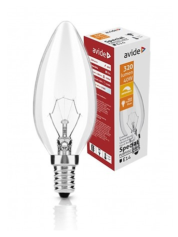 Speciális Izzó C35 40W E14 WW (Avide hőálló)