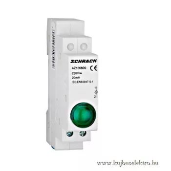   SCHRACK - Jelzőlámpa LED-del AMPARO, zöld, 230V AC - AZ106800--