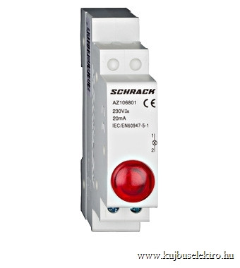 SCHRACK-AZ106801 Jelzőlámpa LED-del AMPARO, piros, 230V AC