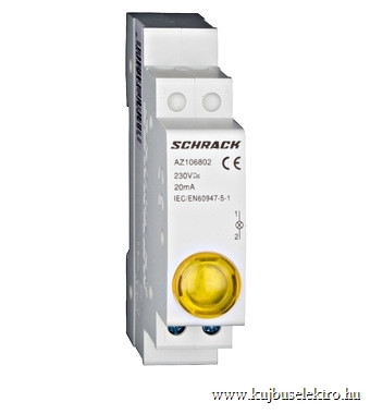 SCHRACK-AZ106802 Jelzőlámpa LED-del AMPARO, sárga, 230V AC