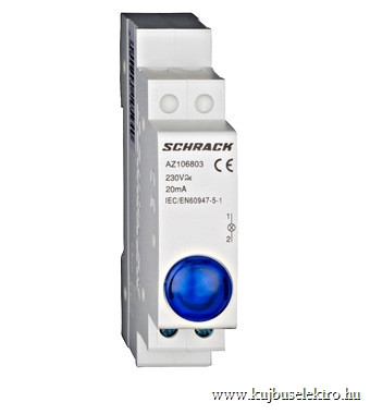 SCHRACK-AZ106803 Jelzőlámpa LED-del AMPARO, kék, 230V AC