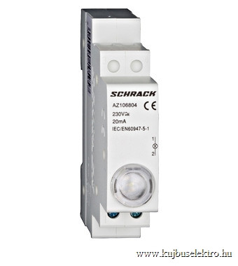 SCHRACK-AZ106804 Jelzőlámpa LED-del AMPARO, fehér, 230V AC