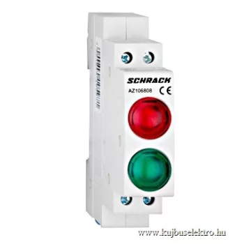   SCHRACK - Jelzőlámpa LED-del AMPARO, piros/zöld, 230V AC - AZ106808--