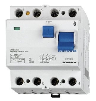 SCHRACK-BC990016 Hibaáramkapcsoló 100/300mA, W3-U/400 áramváltóhoz, U/S/A