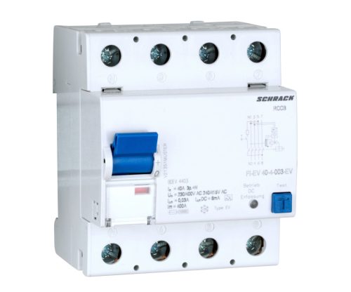 SCHRACK - BDEV4403 Hibaáramkapcsoló, 40A, 4p, 30mA, elektromos járműhöz,  EV