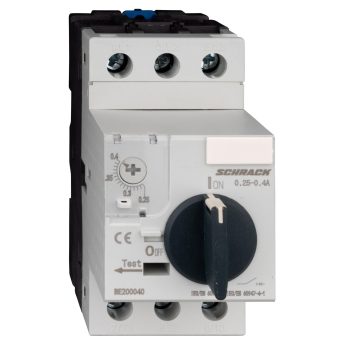   SCHRACK - Motorvédőkapcsoló CUBICO, 3 pólusú, 0,25-0,4A - BE200040--