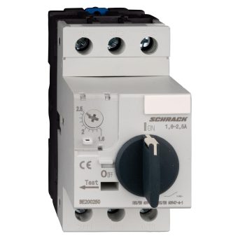   SCHRACK - Motorvédőkapcsoló CUBICO, 3 pólusú, 1,6-2,5A - BE200250--