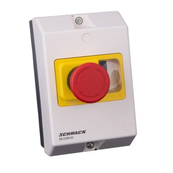   SCHRACK - Tokozat BE2P motorvédőkapcsolóhoz, vész-ki nyomógombbal - BE2ZBE00--