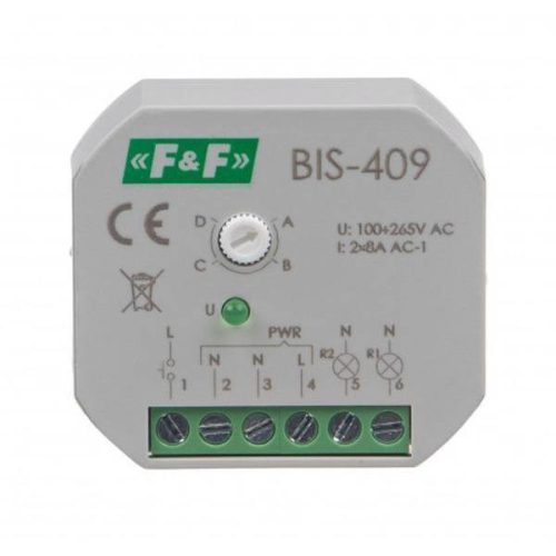 F>F Filipowski - BIS-409 impulzusrelé - Impulzusrelé bistabil szerelődobozba 10A 1NO/NC 165/265VAC - HD Hungária - BIS-409