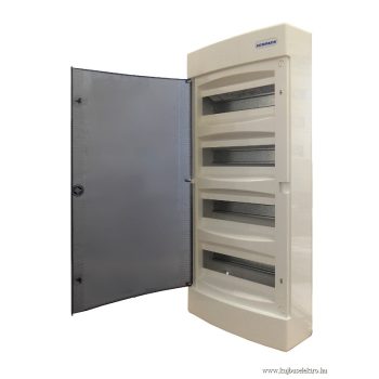   SCHRACK - Falonkívüli kiselosztó 4-soros, 48KE, átlátszó ajtó - BK080105--