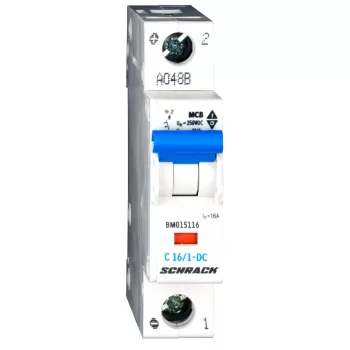   SCHRACK - Egyenáramú kismegszakító, C 16A 1 pólus, 7,5kA - BM015116--
