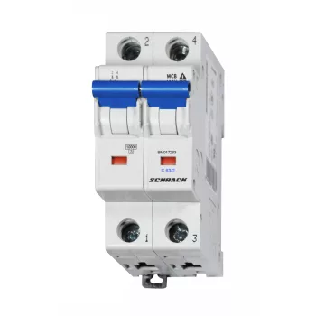   SCHRACK - Kismegszakító, C 63A, 2 pólusú, 10kA - BM017263--