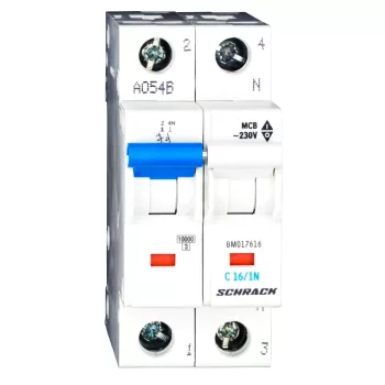 SCHRACK - Kismegszakító, C 16A, 1+N, 10kA - BM017616--