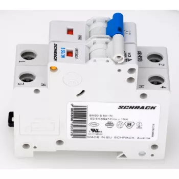SCHRACK - Kismegszakító, B 50A, 1+N, 10kA - BM018650--