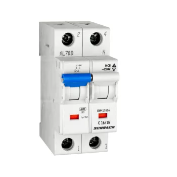SCHRACK - Kismegszakító C 16A, 1+N 4,5kA - BM417616--