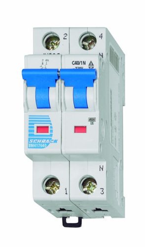 SCHRACK - BM417650 Kismegszakító C 50A, 1+N 4,5kA