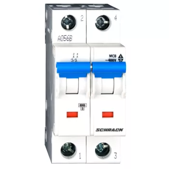   SCHRACK - Kismegszakító, C 3A, 2 pólusú, 6kA - BM617203--