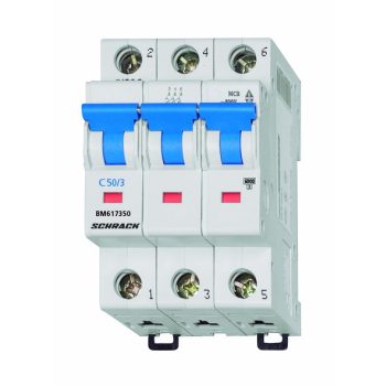   SCHRACK - Kismegszakító, C 50A, 3 pólusú, 6kA - BM617350--