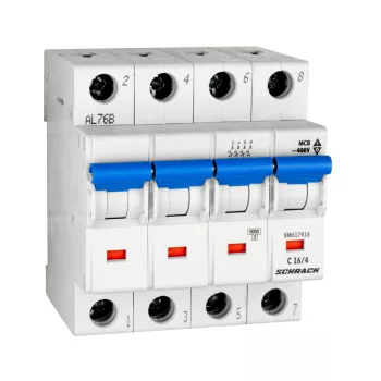   SCHRACK - Kismegszakító, C 16A, 4 pólusú, 6kA - BM617416--