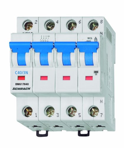 SCHRACK - BM617840 Kismegszakító, C 40A, 3+N, 6kA