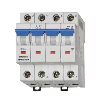   SCHRACK - Kismegszakító, B 25A, 4 pólusú, 6kA - BM618425--