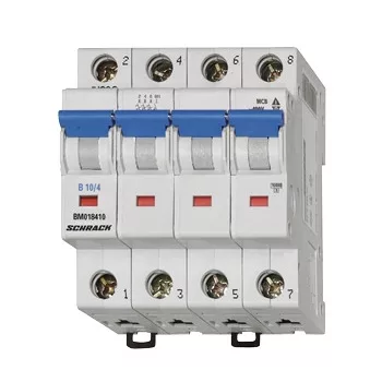   SCHRACK - Kismegszakító, B 63A, 4 pólusú, 6kA - BM618463--