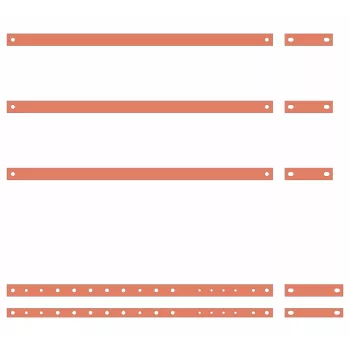   SCHRACK - Furatos rézsín 40/10 5 pólusú, leágazásokhoz 1000mm Modulszélesség: 4 Ma=40 Szé=10 Mé=800mm - BS900215-A