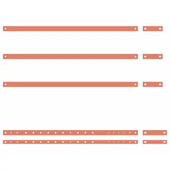   SCHRACK - Furatos rézsín 40/10 5 pólusú, leágazásokhoz 1200mm Modulszélesség: 5 Ma=40 Szé=10 Mé=1000mm - BS900217-A