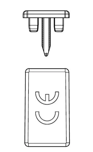 SCHRACK - Véglap 2 pólusú sínezéshez, 10mm² End-cap for isolation on the ends of bthe bausbars - BSB00109--