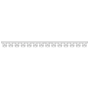   SCHRACK - Villás sínezés 1P, 16mm², 1m Not possible to break off, shortenable on both sides, TE=17.8mm - BSB00141-P