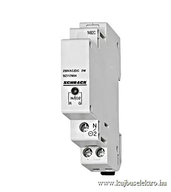 SCHRACK - Sorbaépíthető jelzőlámpa, LED 110-240V AC/DC, piros/zöld 1KE - BZ117904--