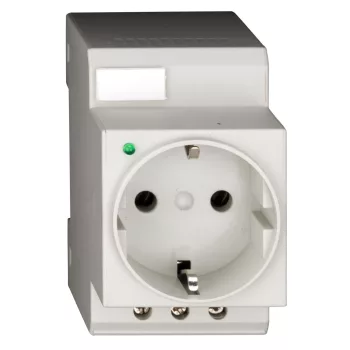   SCHRACK - Sorbaépíthető dugaszolóaljzat LED-del, 2P+f, 250V 16A 3KE - BZ325003--