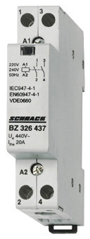 SCHRACK-BZ326437 Sorbaépíthető mágneskapcsoló 20A, 2z, 230V AC 1KE