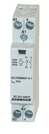 SCHRACK-BZ326438ME AMPARO sorbaépíthető mágneskapcsoló 20A, 1z+1ny, 230V AC 1KE