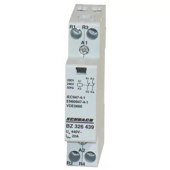   SCHRACK - Sorbaépíthető mágneskapcsoló 20A, 2ny, 230V AC 1KE - BZ326439--