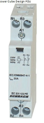 SCHRACK-BZ326439ME AMPARO sorbaépíthető mágneskapcsoló 20A, 2ny, 230V AC 1KE