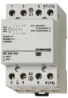 SCHRACK-BZ326443 Sorbaépíthető mágneskapcsoló 40A/12.5kW, 4z, 24V AC 3KE