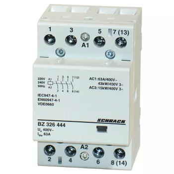   SCHRACK - Sorbaépíthető mágneskapcsoló 63A/15kW, 4z, 230V AC 3KE - BZ326444--