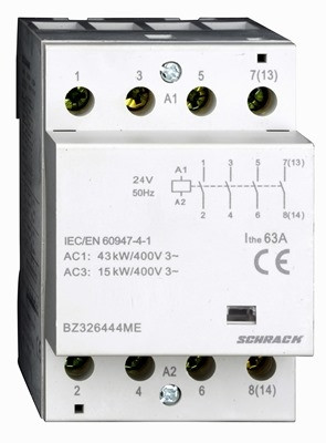 SCHRACK-BZ326444ME AMPARO sorbaépíthető mágneskapcsoló 63A, 4z, 230V AC 3KE