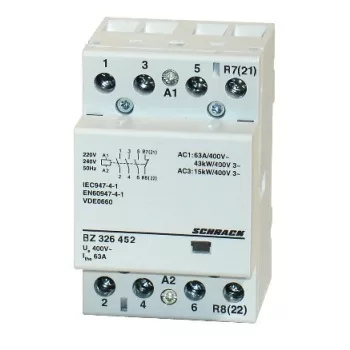   SCHRACK - Sorbaépíthető mágneskapcsoló 63A/15kW, 3z+1ny, 230V AC 3KE - BZ326452--