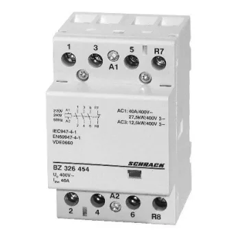   SCHRACK - Sorbaépíthető mágneskapcsoló 40A, 3z+1ny, 230V AC 3KE - BZ326454--